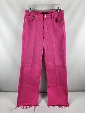 Judy Blue Jeans Womens 13/31 Pink Fuschia Garment Dyed 90's Straight Leg (31x32)